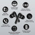 60 Wireless Earbuds, Earbuds with Big Bass Stereo, Lightweight Bluetooth Headphones, Hours Playtime (Black)