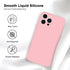 Case for iPhone 15 Pro Max - Soft Liquid Silicone, Gel Rubber Full-Body Protective Phone Case, Crystal Pink