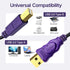 2.0 (30 Printer Cable, USB Cable A-Male to B-Male for Printer/Scanner ft)