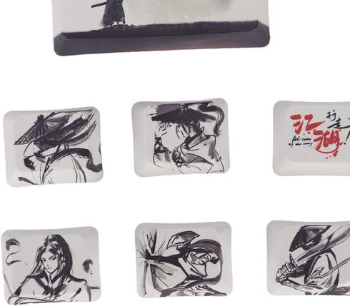 Keyboard Keycaps, Custom 10 Keys Novelty Keycap for Mechanical Keyboard, PBT Keycaps with Clear Pattern
