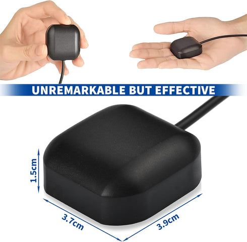 BINGFU Vehicle Waterproof Active GPS Navigation Antenna with SMA Male Connector for Car Stereo Head Unit GPS Navigation