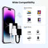 2pack Type C to 3.5mm Female Headphone Jack Adapter, USB C to Aux Audio Dongle Cable Earphone Jack Converter Compatible with iPhone 15,Samsung Galaxy,White,Black