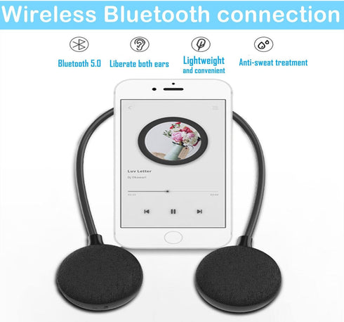 Neckband Bluetooth Speaker EBS-906, Bluetooth 5.0, Built-in Mic, 10H Playtime, Portable Wireless Speaker (Black)