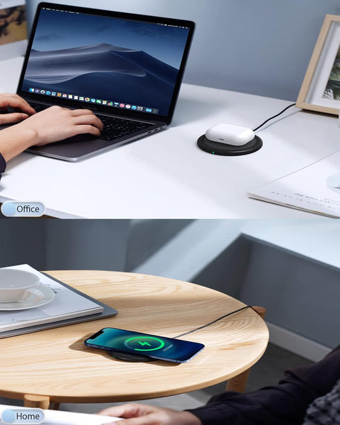 Wireless Charger, 15W Max Fast Wireless Charging Pad 2-Pack Compatible with iPhone 15/15 Pro/15 Plus/15 ProMax/14/14 Pro/14 Plus/13/12/Samsung S24 /S24Ultra/S23 Ultra/S22/S21/S20/Note 10, AirPods Pro