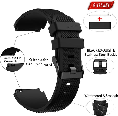 TOOLAIK 22mm Watch Band Compatible with Samsung Galaxy Watch 3 45mm/Galaxy Watch 46mm/Gear S3 Frontier/Classic