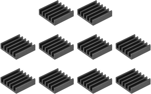 uxcell Electronics Cooler Heatsink for MOS GPU IC Chip, Black 14 x 14 x 4 mm, 10pcs