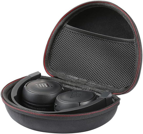 Hard Travel Headphone Case for Sony MDRZX110NC, MDRZX110AP, MDR-ZX310AP, MDR-ZX110 ZX Series/JBL Tune 510BT 500 660NC, Live 460NC, Foldable On-Ear Headphones Headset Case Storage Bag (Black+Black)