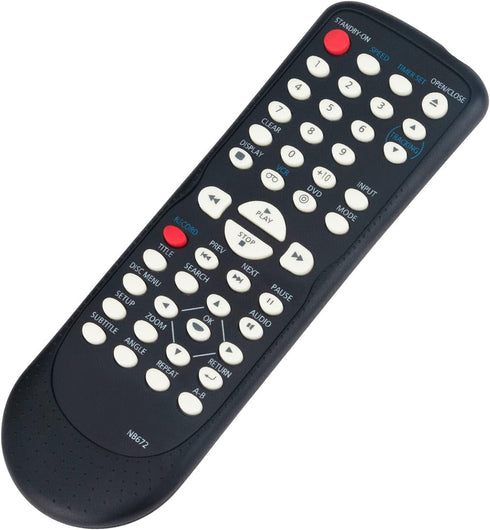 NB672 NB672UD Replacement Remote Control for Magnavox DVD VCR Combo Player DV225MG9, DV226MG9, DV225MG9A