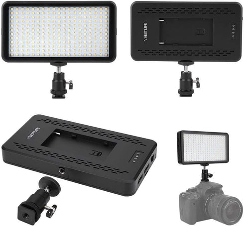LED Video Light W228, 3200K/6000K LED Light Panel Lamp for Nikon, Canon, Sony Digital Cameras