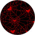Valentine's Day Heart Spiderweb Gothic Print Black Red Goth PopSockets Swappable PopGrip