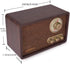 LoopTone Mp3 FM AM Radio Retro Wood Radio with Bluetooth Play and Antenna Built in Speaker for Kitchen Living Room