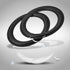 Socobeta 2pcs 8 inches Speaker Rubber Perforated Subwoofer Surround Rings Replacement Parts for Speaker Repair or DIY