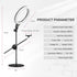 ULANZI Overhead Phone Mount with 10" Selfie Ring Light, Tabletop Light Stand with 360° Shooting Arm for Video Recording