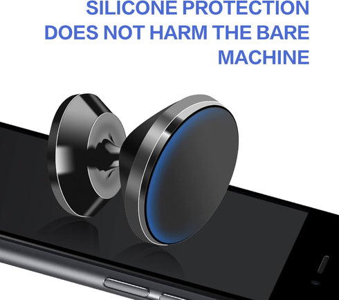 2 Pack Magnetic Phone Car Mount, Strong Magnet Cell Phone Holder with 4 Metal Plates, 360° Rotation & Adjustable View,