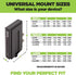 HIDEit Mounts Uni-S VESA Mount, Adjustable Black Steel Wall Mount for Cable Box, DVD Player, Streaming Device