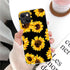Case for iPhone 13 Mini, Sunflower Floral Pattern, Shockproof Soft Silicone Slim Cute Yellow Flower Case