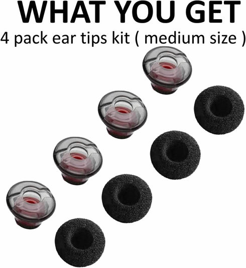 Voyager 5200 Eartips Set - Comfortable Replacement Ear Tips Kits, Earpads Foam Earbuds Ear Gels Compatible with