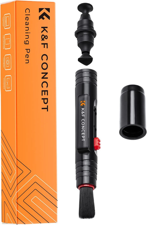 K&F Concept Lens Cleaning Pen with Soft Brush, Double-Sided Carbon Head for Camera, Optical Lens, Glasses, and VR