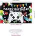 Video Game Happy Birthday Backdrop Happy Birthday Gaming Banner Game on Birthday Party Banner Video Game Photography Background for Kids Boys Party Wall Decoration Supplies