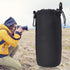 4PCS S M L XL Camera Lens Storage Bag,Portable Neoprene Black Elastic Shock Absorption DSLR Camera Lens Cover Storage Bag,4 Size Lens Pouch Set