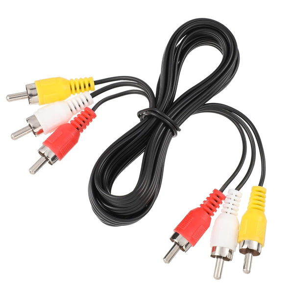 FdcLixuvol 5FT RCA Audio Video Composite Cable, AV Cable Red/White/Yellow 3 Male to