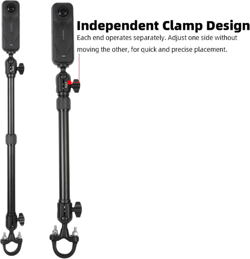 FPN 11.5 17 Inch, 1" 25mm All-Aluminum Extension Double Socket Arm, Adjustable Telescopic Mounting Arm to Compatible