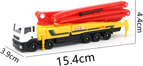DAGIJIRD 1:100 Simulation Alloy Truck Model Concrete Pump Truck Model Engineering Vehicle Model