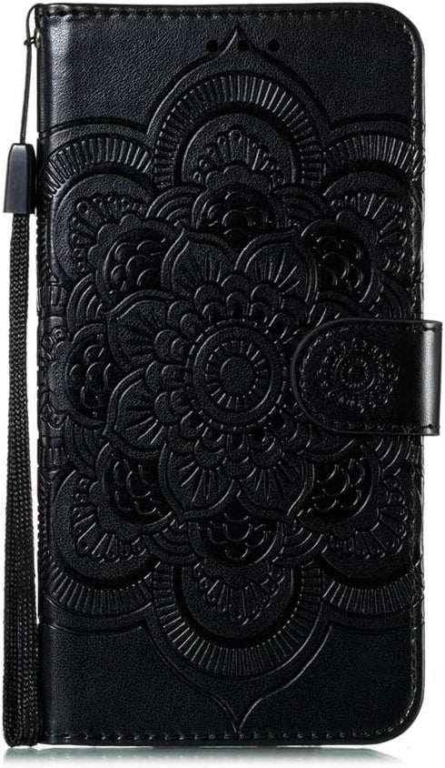 Samsung Galaxy A01 Case Flip Premium Wallet Phone Case, PU Leather Mandala Embossed, Shockproof Cover