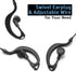 2 X Clip Ear Earpiece Headset for Uniden Radio, Walkie Talkie Ear Hook with Mic PTT 2.5mm 1-pin