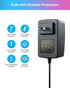 ZOSI 12V 2A 100V-240V US AC to DC Power Supply Adapter & 4-Way Splitter Cable for CCTV Home Security Camera