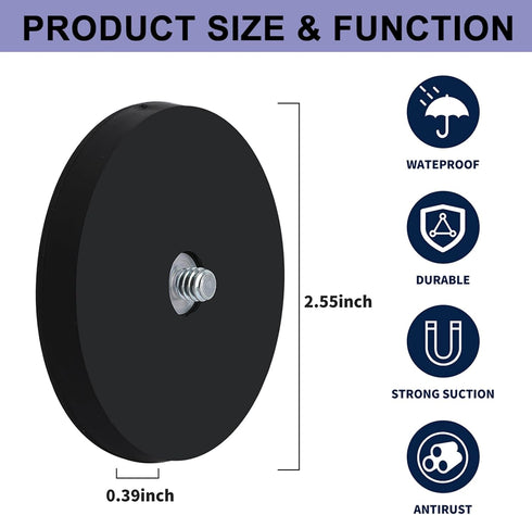 Magnetic Camera Mount Magnetic Mount Base Stand with Rubber Coated Base Holder, 1/4 inch Thread Compatible with WYZE Cam Pan V3/V2 for Metal Surface (Not Included Cam)