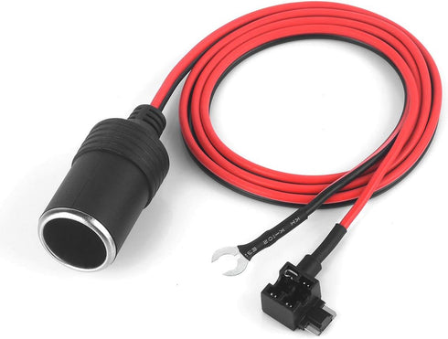 Car Cigarette Lighter with Fuse, Jtron 1set 1m Car Cigarette Lighter Adapter Add-a-Circuit TAP Adapter Lead with 12V