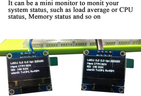 GeeekPi 5PCS 0.96 Inch 12864 128x64 OLED Module White Driver IIC Serial Display Board Module for Arduino, Raspberry