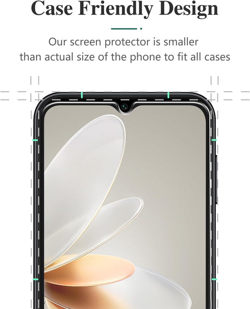 Pokolan Tempered Glass Screen Protector for Samsung Galaxy A14 5G - 3-Pack, 9H Hardness, Bubble Free, Easy Install, HD