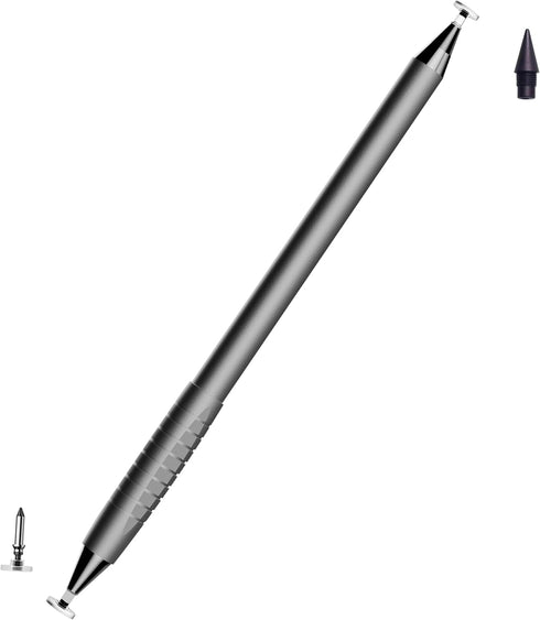 2 in 1 Stylus Pens for iPad, Universal Touch Screens, High Sensitive & Precision Capacitive Disc Tip Pen (Grey)