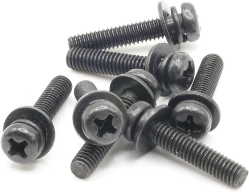 Replacement Screws, 1 Set of Metric Screws (Model RS-204014), Pan Head - Philips Drive - Black Plated (Pack of 7)