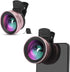 2 in 1 Phone Lens, 0.45X Super Wide Angle and Macro Clip On Lenses for Mobile Phones