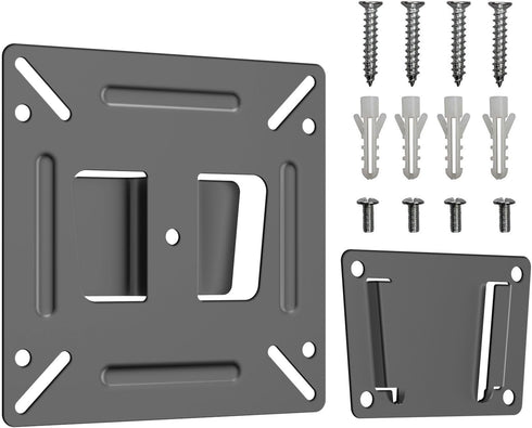 Monitor Wall Mount for Most 14-24" TVs, Universal Small TV Bracket, Fixed RV Mount, Max Load 33lbs, VESA up to 100x100mm
