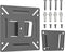 Monitor Wall Mount for Most 14-24" TVs, Universal Small TV Bracket, Fixed RV Mount, Max Load 33lbs, VESA up to 100x100mm