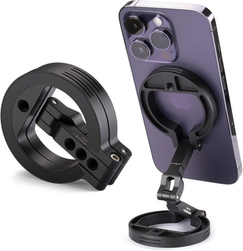Zelnoox Double Magnetic Ring Phone Holder Attach to Any Iron Surface | 1/4"