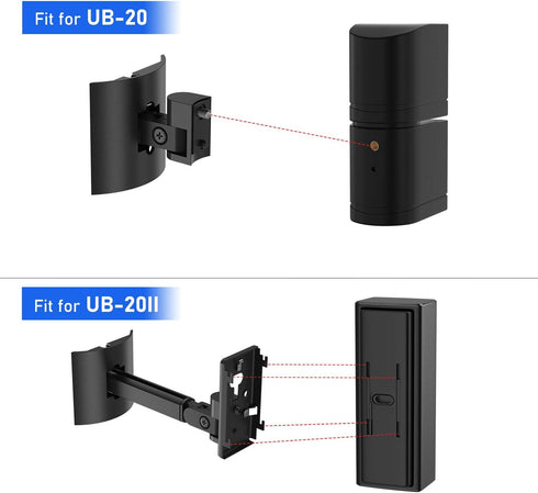 Speaker Wall Mount for Bose UB-20 Series II Ceiling Mount Bracket Compatible with All Bose CineMate Lifestyle Speakers, Black (Not fit for Lifestyle 650)