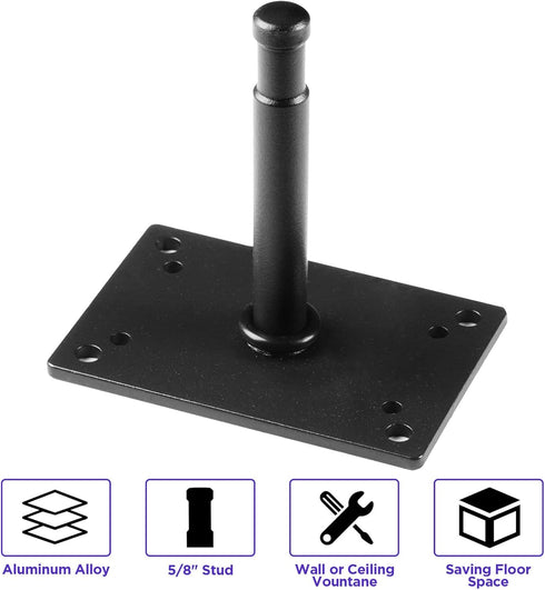 Studio Baby Pin Plate Wall Ceiling Mount, 3.9" Mini Lighting Wall Holder with 5/8" Stud for Photo Studio Light Stand