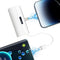 Portable Mini Power Bank Charger for iPhone (Direct Plugin) and USB C Android Device, 4800mAh Emergency Charge