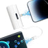 Portable Mini Power Bank Charger for iPhone (Direct Plugin) and USB C Android Device, 4800mAh Emergency Charge