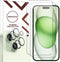 BIGFACE Compatible with iPhone 15 Plus, 2 + 2 Pack Screen Protector + Camera Lens Protectors, Premium HD Clear Glass