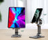 Pezixueran 4.7-13in Phone Stand for Desk. Foldable Desktop Mobile Phone Stand with Angle Height Adjustable, Portable