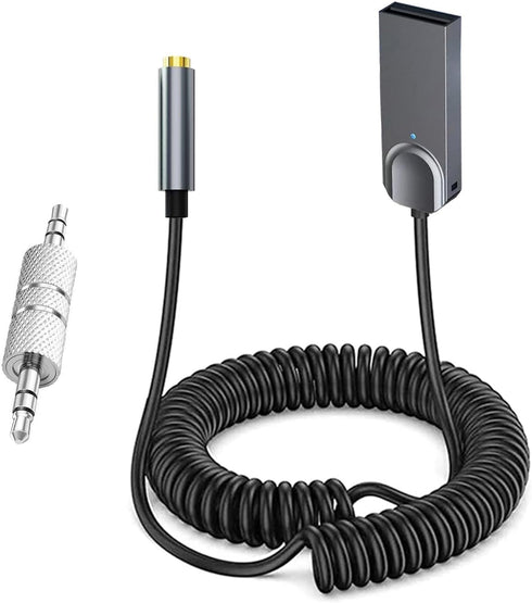 GLOBELEC Bluetooth 5.3 to Aux Adapter for Car,USB 3.5mm Female BT Receiver,Aux to