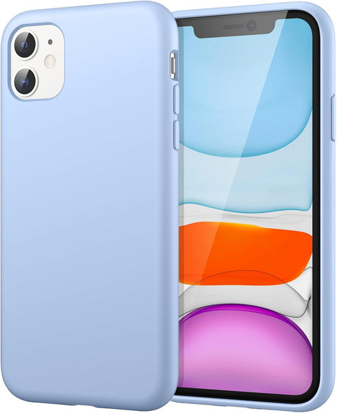JETech Silicone Case for iPhone 11 (2019) - 6.1-Inch, Silky-Soft Touch Full-Body Protective Case, Light Blue