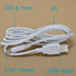 2PCS USB to 5V DC Power Cable White,4FT/1.2M USB to 3.5 x 1.35mm Plug Barrel Jack 5V DC Power Supply Cord Cable,20AWG USB DC 5V Charging Cable Adapter for Fans,Cartoon Watches,Speakers