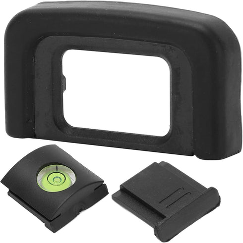 LAISANIM D3200 D3300 D3400 D5300, Rubber Viewfinder Eyecup for Eye Cup Protector with Gradienter & Cold Shoe Cover